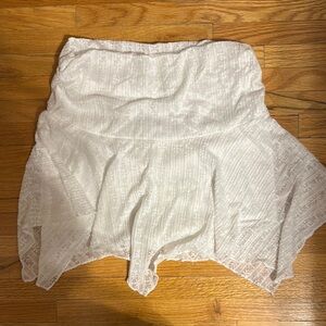 White Lace Skirt. New without tags. From boutique. Skort!Built in shorts